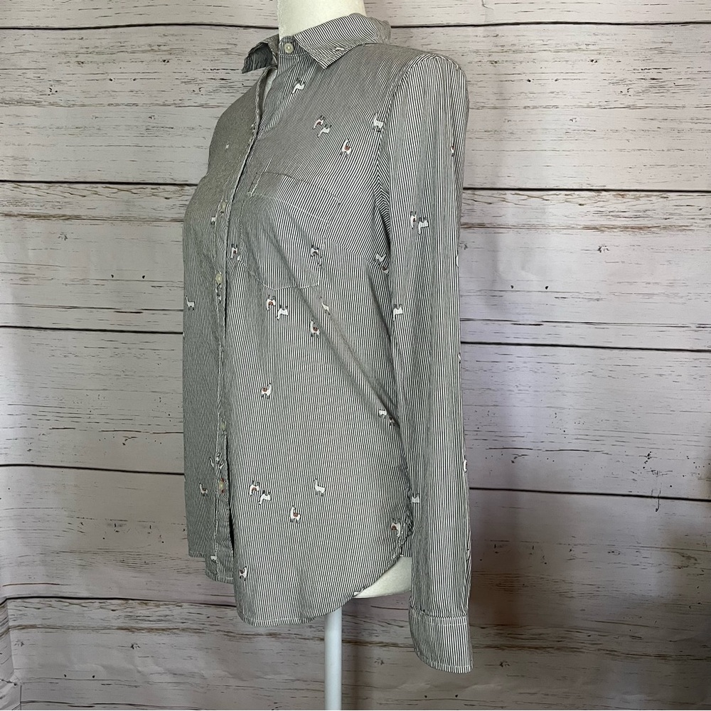 Llama Print Button Down - image 3